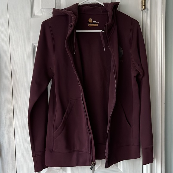 Carhartt Tops - Carhartt Full zip Maroon Hoodie
